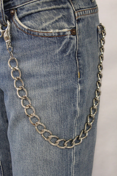 Silver Metal Thick Wallet Chain Classic Chunky KeyChain Biker Jeans Truck Punk Rocker Trucker Accessory New Men Hot Style - alwaystyle4you - 6