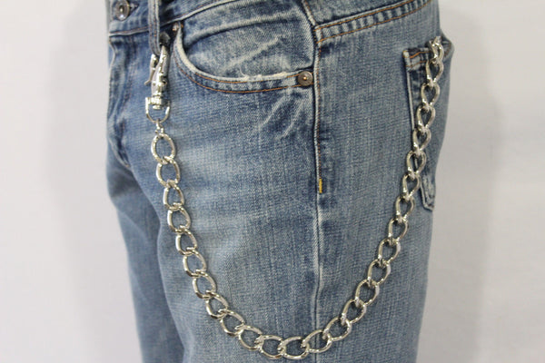 Silver Metal Thick Wallet Chain Classic Chunky KeyChain Biker Jeans Truck Punk Rocker Trucker Accessory New Men Hot Style - alwaystyle4you - 8