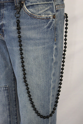 Black Metal Extra Long Balls Wallet Chain Strong Biker Motorcycle Jeans Trucker Hot New Men Style - alwaystyle4you - 1