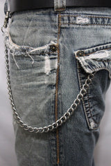 Silver Metal Wallet Chains Thick Link KeyChain Jeans Classic Biker Motorcycle Cowboy Basic Accessory Men - alwaystyle4you - 1