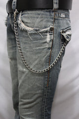 Silver Metal Wallet Chains Thick Link KeyChain Jeans Classic Biker Motorcycle Cowboy Basic Accessory New Men - alwaystyle4you - 2