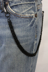 Black Classic Chunky Metal Thick Wallet Chain KeyChain Punk Roker Motorcycle Biker Jeans New Men Women Style - alwaystyle4you - 2