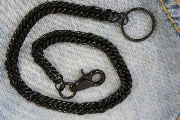 Black Classic Chunky Metal Thick Wallet Chain KeyChain Punk Roker Motorcycle Biker Jeans New Men Women Style - alwaystyle4you - 3