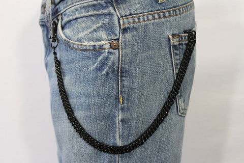 Black Classic Chunky Metal Thick Wallet Chain KeyChain Punk Roker Motorcycle Biker Jeans New Men Women Style - alwaystyle4you - 1