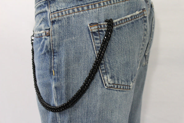 Black Classic Chunky Metal Thick Wallet Chain KeyChain Punk Roker Motorcycle Biker Jeans New Men Women Style - alwaystyle4you - 10