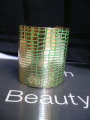 Gold Metal Sexy Dressy Unique Chic Wide Cuff Bracelet Green Flexible New Women Fashion Jewelry Accessories - alwaystyle4you - 4