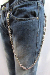 Silver Metal Jeans Long Chains Wallet Ring Multi Mini UFO Keychain Rocker New Men Style - alwaystyle4you - 4