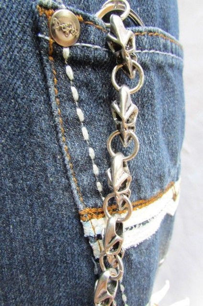 Silver Metal Jeans Long Chains Wallet Ring Multi Mini UFO Keychain Rocker New Men Style - alwaystyle4you - 6