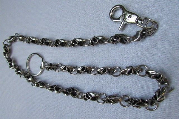 Silver Metal Jeans Long Chains Wallet Ring Multi Mini UFO Keychain Rocker New Men Style - alwaystyle4you - 7
