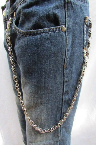 Silver Metal Jeans Long Chains Wallet Ring Multi Mini UFO Keychain Rocker New Men Style - alwaystyle4you - 1