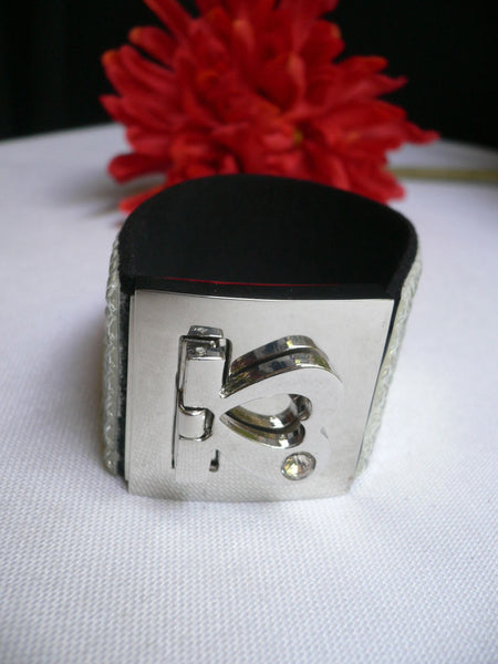 Silver Elastic Band Bracelet Heart Closer Rhinestones Retro Style New Women Fashion Accessories - alwaystyle4you - 9