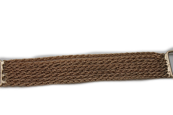 Black Elastic Belt Multi Layer Pewter Metal Chains 8 Strands Women Fashion Accessories S M