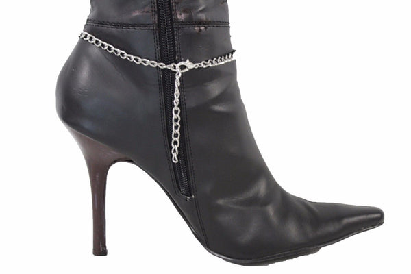 Silver Metal Chain Anklet Shoe Pearl Balls Charm Unique Boot Bracelet New Women Fashion Accessories