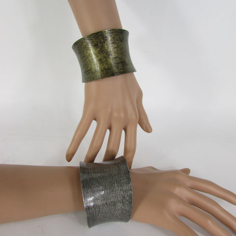 Silver / Gold Metal Cuff Bracelet Spanish Brush Classic New Women Style Fashion Jewelry Accessories - alwaystyle4you - 1