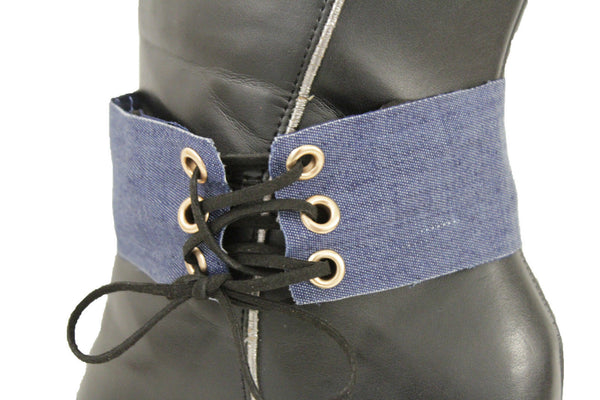 Brown Black Lavender Gold Blue Animal Print Leopard Corset Shoe Boot Anklet Bracelet Accessories
