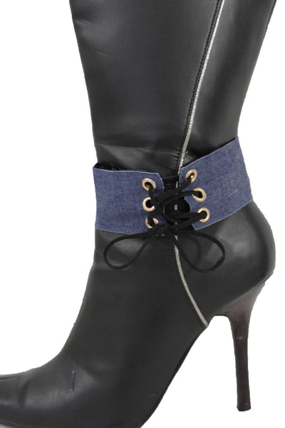 Brown Black Lavender Gold Blue Animal Print Leopard Corset Shoe Boot Anklet Bracelet Accessories