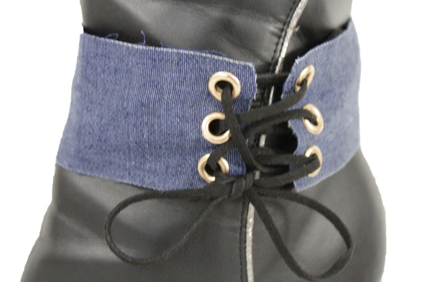 Brown Black Lavender Gold Blue Animal Print Leopard Corset Shoe Boot Anklet Bracelet Accessories