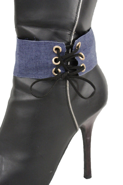 Brown Black Lavender Gold Blue Animal Print Leopard Corset Shoe Boot Anklet Bracelet Accessories