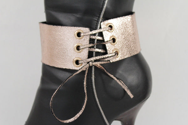 Brown Black Lavender Gold Blue Animal Print Leopard Corset Shoe Boot Anklet Bracelet Accessories