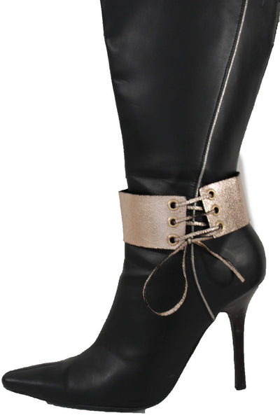 Brown Black Lavender Gold Blue Animal Print Leopard Corset Shoe Boot Anklet Bracelet Accessories