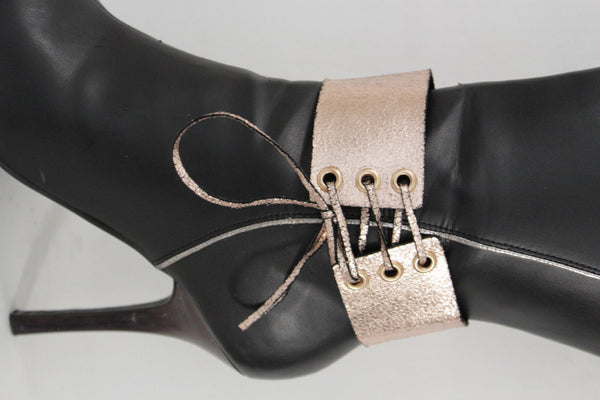 Brown Black Lavender Gold Blue Animal Print Leopard Corset Shoe Boot Anklet Bracelet Accessories