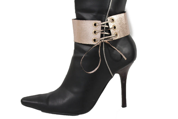 Brown Black Lavender Gold Blue Animal Print Leopard Corset Shoe Boot Anklet Bracelet Accessories