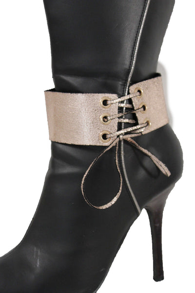Brown Black Lavender Gold Blue Animal Print Leopard Corset Shoe Boot Anklet Bracelet Accessories