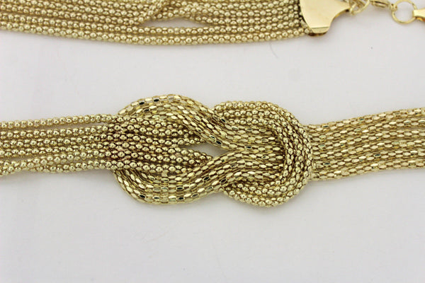 Gold / Silver Mesh Braided Metal Hip High Waist Belt New Women Fashion Accessories Plus Size M L XL - alwaystyle4you - 16