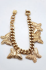 Gold Metal Chain Bracelet Multi Butterfly Charm Wrist Trendy New Women Fashion Jewelry Accessories - alwaystyle4you - 4