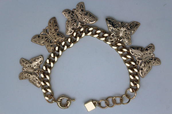 Gold Metal Chain Bracelet Multi Butterfly Charm Wrist Trendy New Women Fashion Jewelry Accessories - alwaystyle4you - 8
