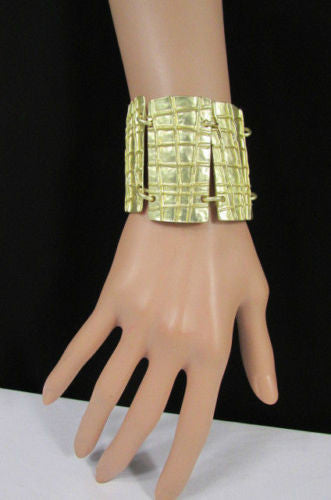 Gold Metal Plate Chains Bracelet African Trible Style Fashion New Women Jewelry Accessories
