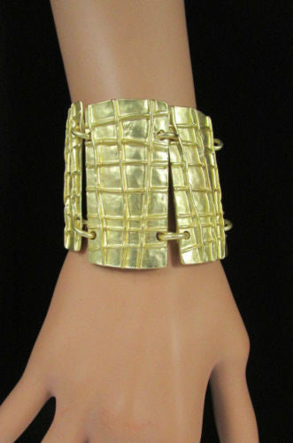 Gold Metal Plate Chains Bracelet African Trible Style Fashion New Women Jewelry Accessories - alwaystyle4you - 4