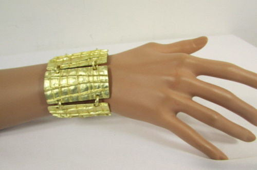 Gold Metal Plate Chains Bracelet African Trible Style Fashion New Women Jewelry Accessories - alwaystyle4you - 5