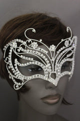Silver Metal Large Butterfly Big Wings Tie Ribbon Halloween Costume Carnival Accessories