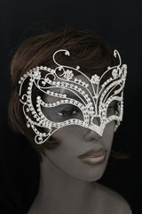 Silver Metal Large Butterfly Big Wings Tie Ribbon Halloween Costume Carnival Accessories