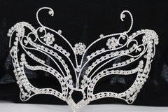 Silver Metal Large Butterfly Big Wings Tie Ribbon Halloween Costume Carnival Accessories