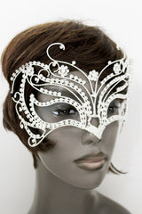Silver Metal Large Butterfly Big Wings Tie Ribbon Halloween Costume Carnival Accessories