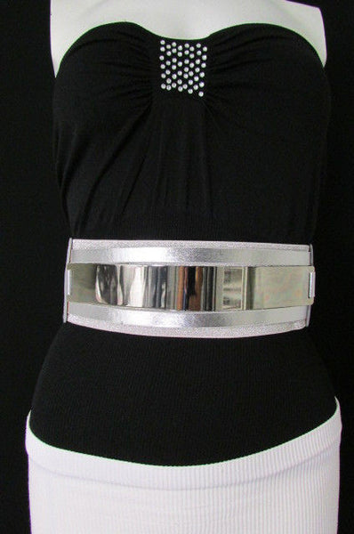 Gold Black / Gold / Silver Full Metal Gold Plate Wide Waist Chic Belt Fashion New Women Accessories Regular & Plul Size - alwaystyle4you - 19