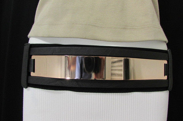 Gold Black / Gold / Silver Full Metal Gold Plate Wide Waist Chic Belt Fashion New Women Accessories Regular & Plul Size - alwaystyle4you - 22