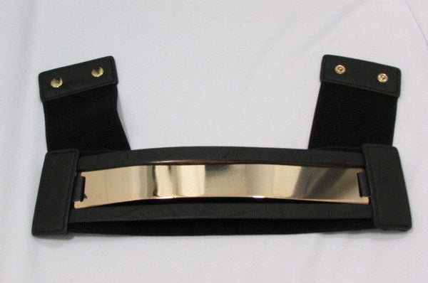 Gold Black / Gold / Silver Full Metal Gold Plate Wide Waist Chic Belt Fashion New Women Accessories Regular & Plul Size - alwaystyle4you - 24
