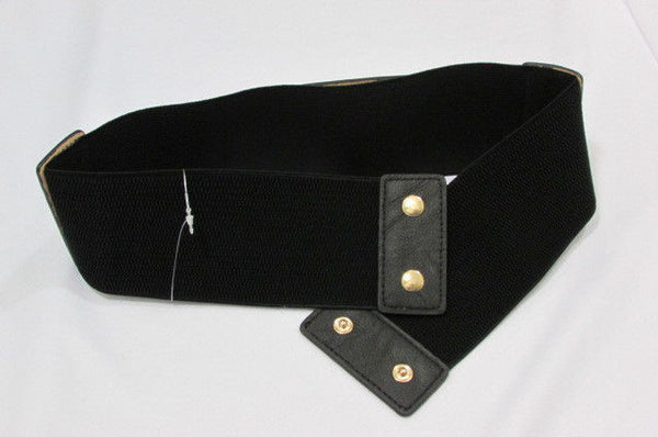 Gold Black / Gold / Silver Full Metal Gold Plate Wide Waist Chic Belt Fashion New Women Accessories Regular & Plul Size - alwaystyle4you - 28
