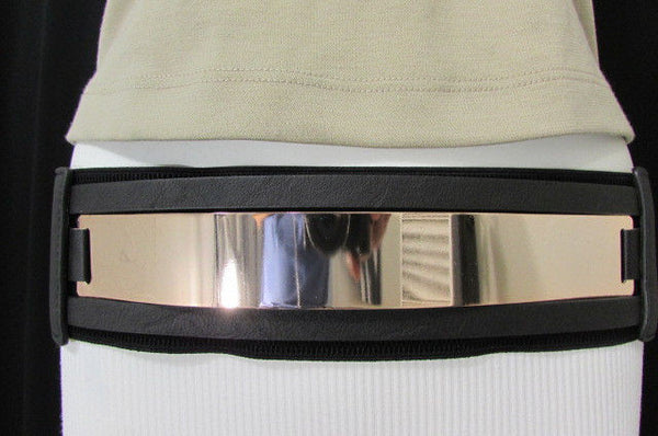 Gold Black / Gold / Silver Full Metal Gold Plate Wide Waist Chic Belt Fashion New Women Accessories Regular & Plul Size - alwaystyle4you - 29