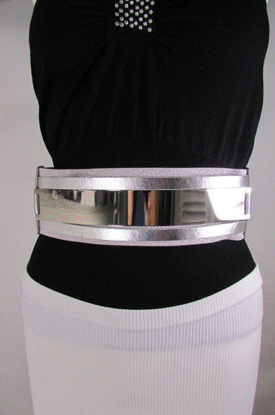 Gold Black / Gold / Silver Full Metal Gold Plate Wide Waist Chic Belt Fashion New Women Accessories Regular & Plul Size - alwaystyle4you - 34