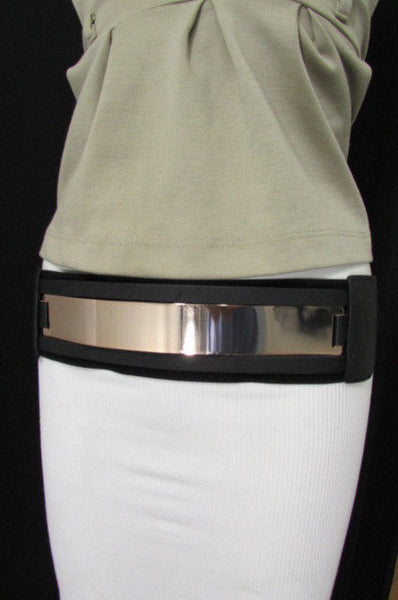 Gold Black / Gold / Silver Full Metal Gold Plate Wide Waist Chic Belt Fashion New Women Accessories Regular & Plul Size - alwaystyle4you - 35