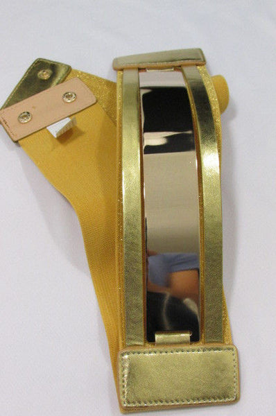 Gold Black / Gold / Silver Full Metal Gold Plate Wide Waist Chic Belt Fashion New Women Accessories Regular & Plul Size - alwaystyle4you - 41