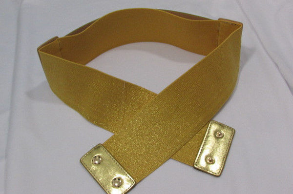 Gold Black / Gold / Silver Full Metal Gold Plate Wide Waist Chic Belt Fashion New Women Accessories Regular & Plul Size - alwaystyle4you - 45