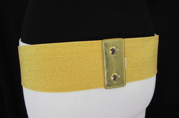 Gold Black / Gold / Silver Full Metal Gold Plate Wide Waist Chic Belt Fashion New Women Accessories Regular & Plul Size - alwaystyle4you - 47