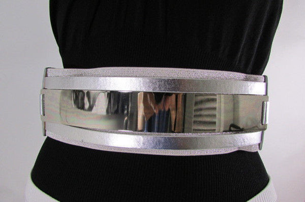 Gold Black / Gold / Silver Full Metal Gold Plate Wide Waist Chic Belt Fashion New Women Accessories Regular & Plul Size - alwaystyle4you - 8