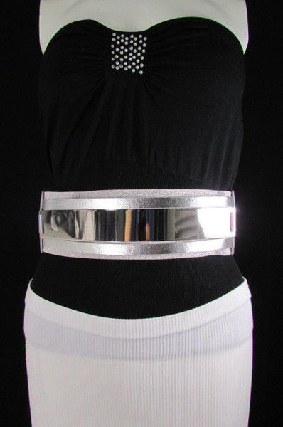 Gold Black / Gold / Silver Full Metal Gold Plate Wide Waist Chic Belt Fashion New Women Accessories Regular & Plul Size - alwaystyle4you - 13