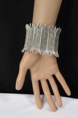 Silver Metal Elastic Bracelet Turkey Hand Made African Tribal Style New Women Fashion Jewelry Accessories - alwaystyle4you - 2